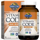 Garden of Life Raw Iron capsules: capsules faciles à avaler pour l'énergie.