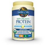 Garden of Life Raw Vanilla protéine boisson bouteille—protéines végétales pour l'entraînement.