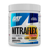 GAT SPORT NITRAFLEX BURN flacon-framboise-bleue: énergie rapide avant l'entrainement.