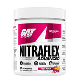 GAT SPORT Nitraflex en bouteille, poudre pré-entraînement pour énergie soutenue et concentration.