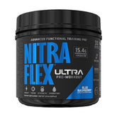 GAT SPORT Nitraflex Ultra, bouteille bleue prête à booster l'énergie pendant l'entraînement.
