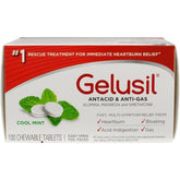 Gelusil, boîte de tablettes menthe fraîche pratique après les repas.