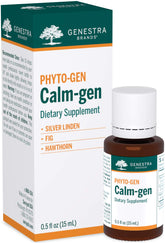 Genestra Calm-gen bouteille montrant le flacon, symbole de routine relaxante potentielle.