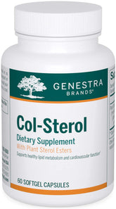 Genestra Col-Sterol – Bouteille présentée pour un soutien potentiel du métabolisme lipidique sain.