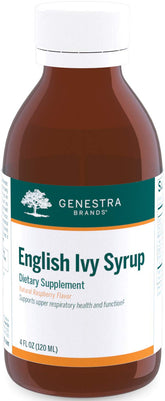 Genestra Sirop Lierre Anglaise, bouteille – peut soutenir le confort des voies respiratoires.