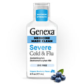 Genexa Clean Cold & Flu Relief - Bouteille 6 oz, option pratique pour les symptômes quotidiens.