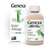 Genexa médicament allergies pour enfants, flacon 4 oz, dosage facile.