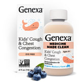 Genexa Enfants Toux Congestion Flacon 118 ml: soulagement pratique pour les symptômes mineurs.