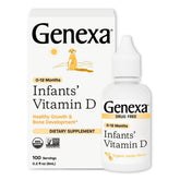 Genexa gouttes vitamine D pour nourrisson, flacon pratique, saveur vanille.