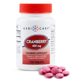 GeriCare Cranberry dans la bouteille, soutien potentiel à la santé urinaire.