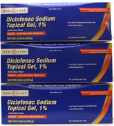 Flacon GeriCare Diclofénac 1% prêt pour douleur localisée.