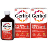 Geritol Liquide : bouteille et etiquette sans édulcorants artificiels