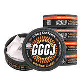 GGGJ boîte et sachets énergie Orange Burst, emballage pratique.