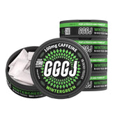 Boîte GGGJ montrant des sachets cafeine nootropique Wintergreen pour énergie propre.