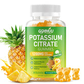 Gommes GGMMUU citrate de potassium à l’ananas, soutien quotidien des muscles et des fluides.