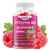 Gommes GGMMUU B2 en flacon, saveur framboise, énergie potentielle.