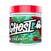 GHOST Greens Poudre canneberge: vue du pot et texture poudrée, soutien potentiel à l'apport en fruits et légumes