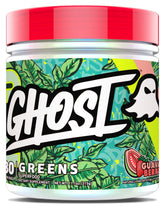GHOST Greens Poudre: le pot pour doser facilement votre boisson quotidienne.