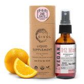 GIVOL B12: bouteille 60 ml, spray pratique pour usage quotidien.