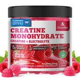 GlucoBio Gommes Creatine Monohydrate Framboise – dose pratique pour énergie et entraînement.