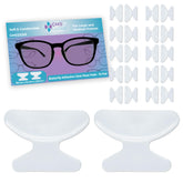 GMS Optical plaquette nasale adhésive papillon, confort durable pour lunettes et soleil.