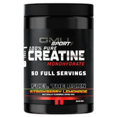 GMU SPORT poudre créatine monohydrate saveur fraise-citronnade, énergie accrue et performance.