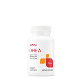 GNC DHEA 25 mg – comprimés, flacon visible, soutien potentiel des niveaux DHEA au quotidien