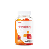 GNC Fiber Gommes, boîte ouverte et gommes pour digestion saine.