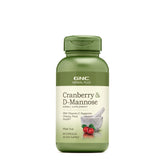 GNC Herbal Plus Cranberry D-Mannose bouteille de capsules et formule naturelle