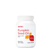 GNC Huile de pépins de citrouille 1000 mg – bouteille, soutien quotidien naturel.