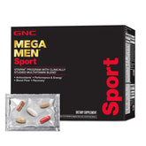 GNC Mega Men Sport Vitapak — bouteille de capsules pratique pour une nutrition complète au quotidien.