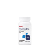 GNC Vitamine B2, boîte de tablettes, soutien potentiel au métabolisme des nutriments.