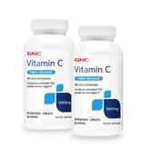 GNC Vitamine C libération prolongée 1000 mg – emballage double pour usage quotidien.