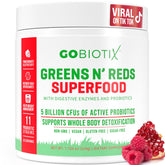 GOBIOTIX Poudre Vertes et Rouges, mélange de fruits et légumes dans une poudre pratique pour ingestion quotidienne