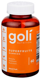 Goli Gommes Superfruits en bouteille: collation pratique et sans gluten.
