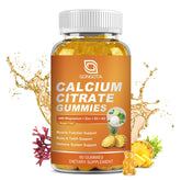 GONGOTA Calcium Citrate Gummies – Bouteille 60 gommes à l’ananas, soutien osseux quotidien