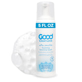 Good Clean Love Ultra Sensitive Wash — bouteille moussante, nettoyage intime doux et équilibrant le pH.