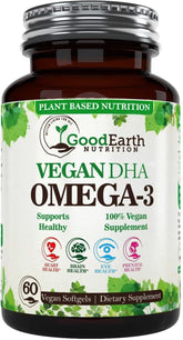 GoodEarth Nutrition: bouteille huile d'algue pour une source végan d'oméga-3.