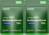 Gorani NAD900mg capsules dans la bouteille, soutien potentiel d'énergie quotidienne.