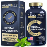 Granions Probiotiques Dentaires: tablettes menthe pour haleine fraîche et bouche équilibrée.
