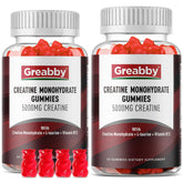 GREABBY Gommes Créatine Monohydrate en flacon, pratique pour votre routine sportive.