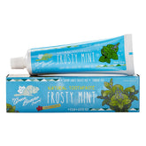 Pâte Green Beaver Frosty Mint en tube, fraîcheur durable après le brossage.