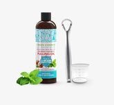 Green Cosmos huile tirage coco menthe en bouteille, fraîcheur durable.