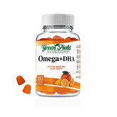 Gommes Omega-3 DHA GREEN FIELD NUTRITIONS en boîte, pratique pour la routine quotidienne.