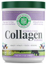 Green Foods collagène hydrolysé emballage 7oz prêt à intégrer votre routine protéinée