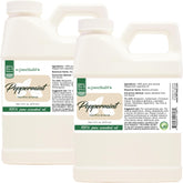 Huile essentielle GreenHealth menthe pure en flacons blancs de 16 oz, arôme frais.