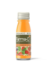 Greenhouse Juice Co. Farma-C+ Shot – bouteille en verre 60 ml prête à emporter.