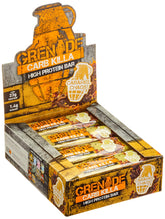 Barre Grenade Carb Killa Caramel Chaos dans son emballage, encas protéiné pratique.