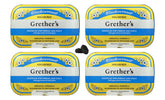 GRETHER'S pastilles cassis sans sucre dans une boîte métallique, soin de la gorge et de la voix.