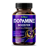GriMed 5-HTP Tyrosine, bouteille, soutien énergie et motivation au quotidien.